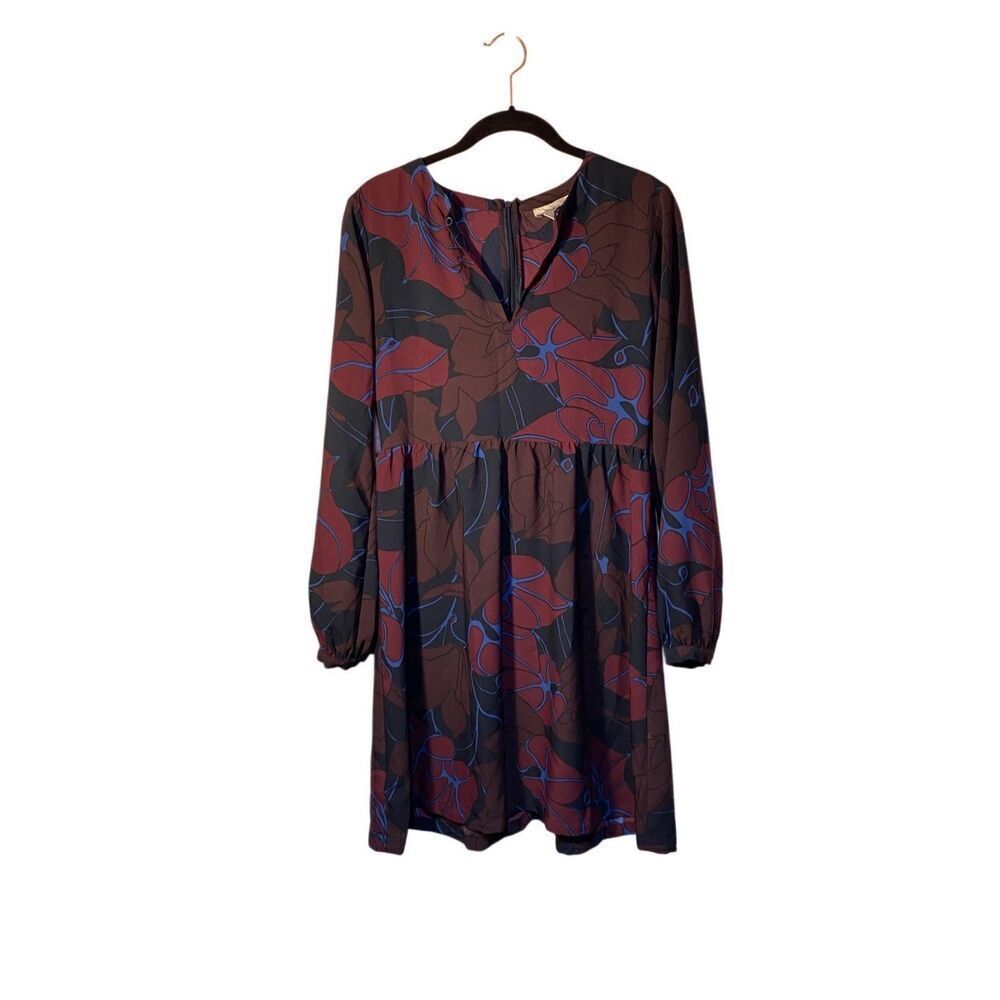 Loft Woman’s Baby Doll Style Floral Long Sleeve Dress Size 10 - Picture 3 of 5